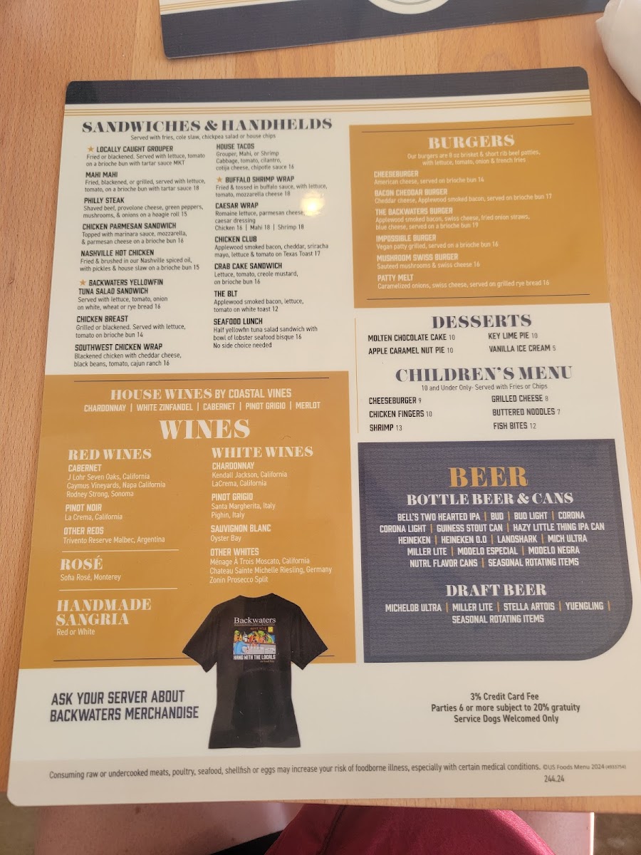 Backwaters Menu - Image 5